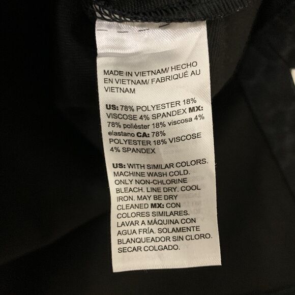 Chico's Top Womens Size 2 (L) Black Leopard Print Long Sleeve Ponte Tunic Top - Picture 8 of 9